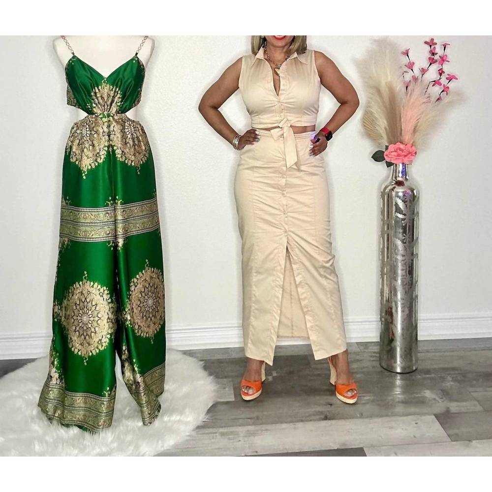 NEW MUY MUY FANCY summer skirt set in beige